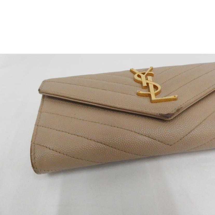 SAINT LAURENT サンローラン/サンローランパリ/ベージュ/長財布//Bランク/82