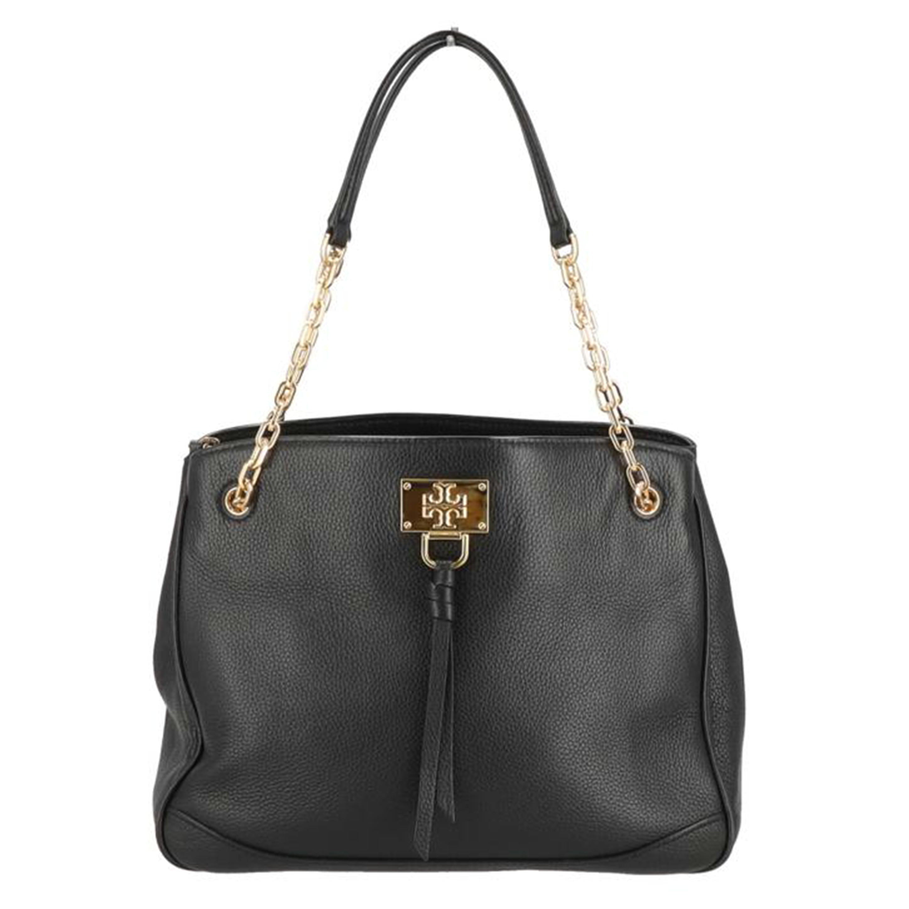 TORY BURCH トリーバーチ/レザーチェーントートバッグ/ブラック//ABランク/18