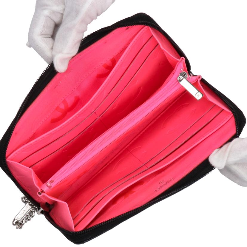 CHANEL シャネル/カンボンライン/ ラウンドZIP長財布 //162*****/Bランク/93