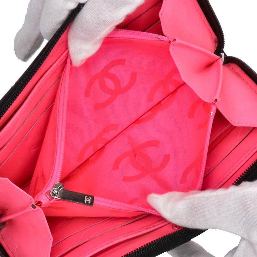 CHANEL シャネル/カンボンライン/ ラウンドZIP長財布 //162*****/Bランク/93