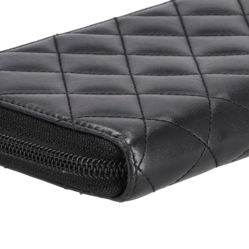 CHANEL シャネル/カンボンライン/ ラウンドZIP長財布 //162*****/Bランク/93