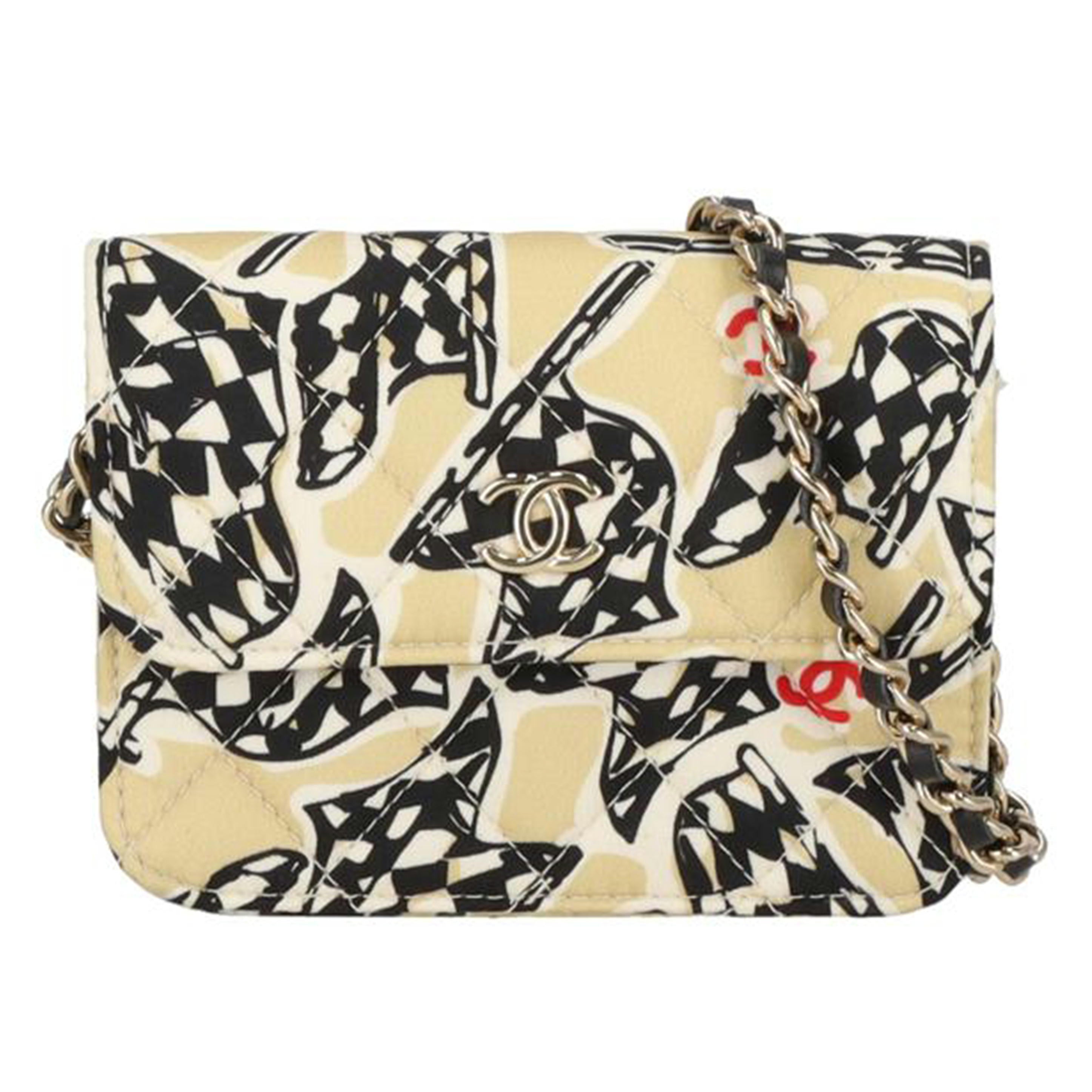 CHANEL シャネル/チェッカーフラッグプリントミニチェーンショルダー//T6K*****/Aランク/77