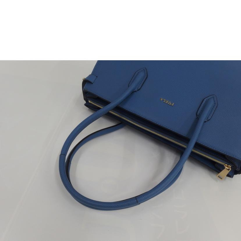 FURLA フルラ/レザーハンド/ブルー/Aランク/82