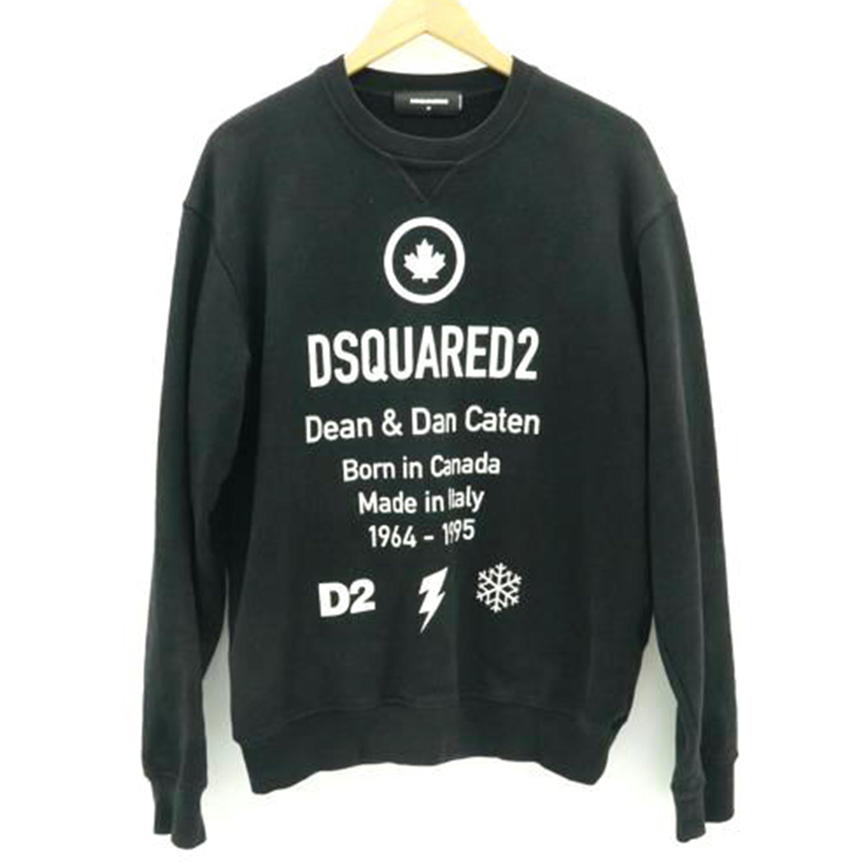 DSQUARED2 ディースクエアード/ロゴプリント 長袖スウェット/黒/S74GU0425 S25042//ABランク/20