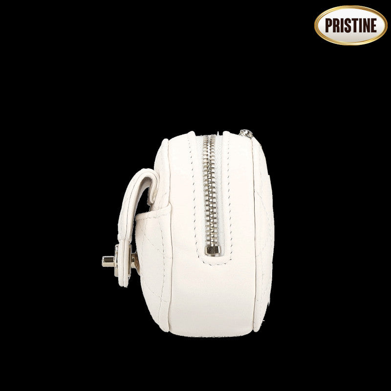 CHANEL シャネル/ラムスキンハートチャームコインケースホワイト/AP2783//CCX*****/SAランク/92