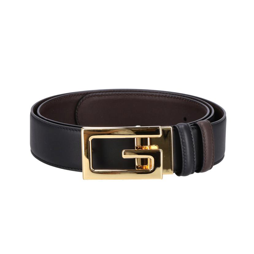 GUCCI グッチ/ロゴバックル レザーベルト/573156//Bランク/05