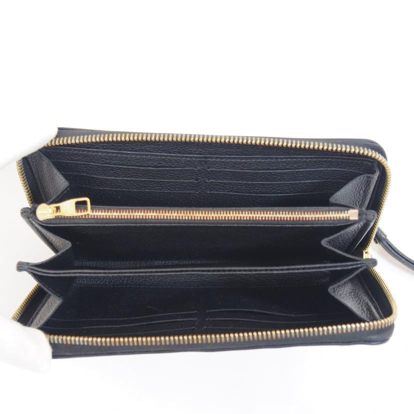 LOUIS VUITTON ルイヴィトン/ジッピー・ウォレット ブラック ベージュ/ モノグラム・アンプラント/M80481//RFI*/BCランク/71
