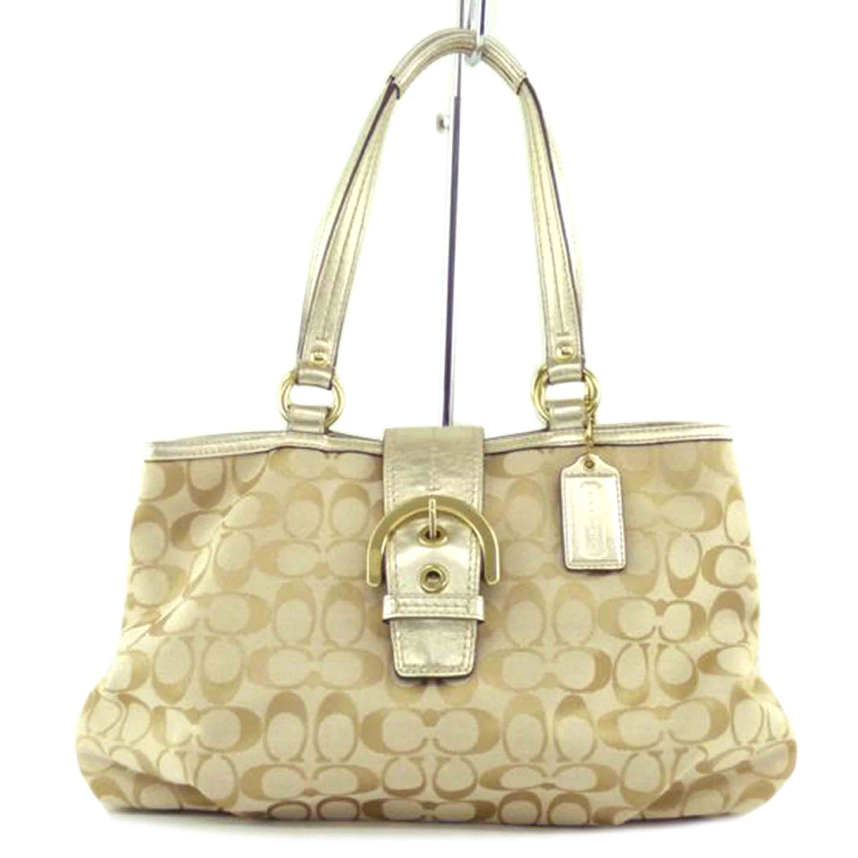 COACH コーチ/シグネチャー/トートバッグ/ベージュ/ゴールド/F18750//H11**/ABランク/64