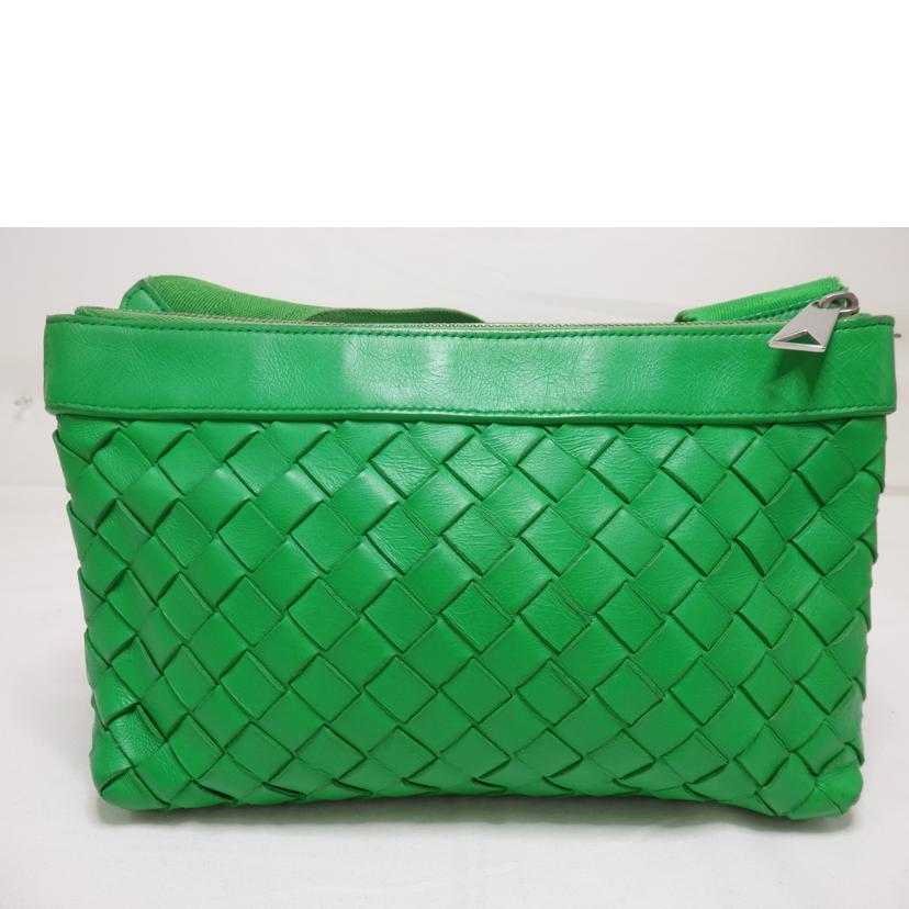 BOTTEGAVNETA ボッテガヴェネタ/イントレチャート/レザーワンショルダーバッグ/グリーン/9261181359276//ABランク/84