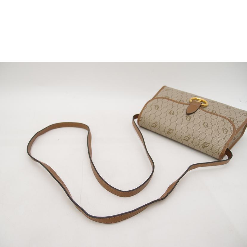 ChristianDior ディオール/ハニカム柄/ショルダー/ブラウン//ABランク/69