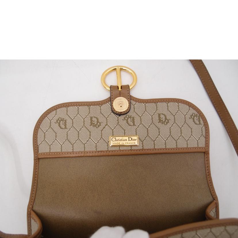 ChristianDior ディオール/ハニカム柄/ショルダー/ブラウン//ABランク/69