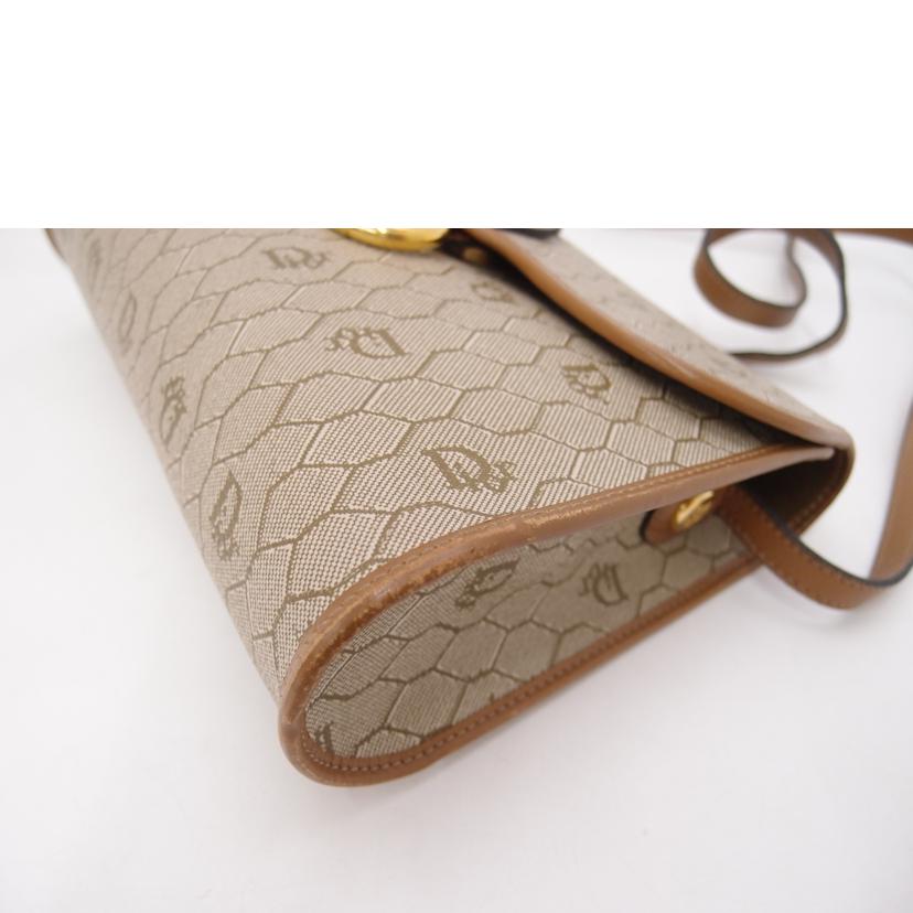 ChristianDior ディオール/ハニカム柄/ショルダー/ブラウン//ABランク/69