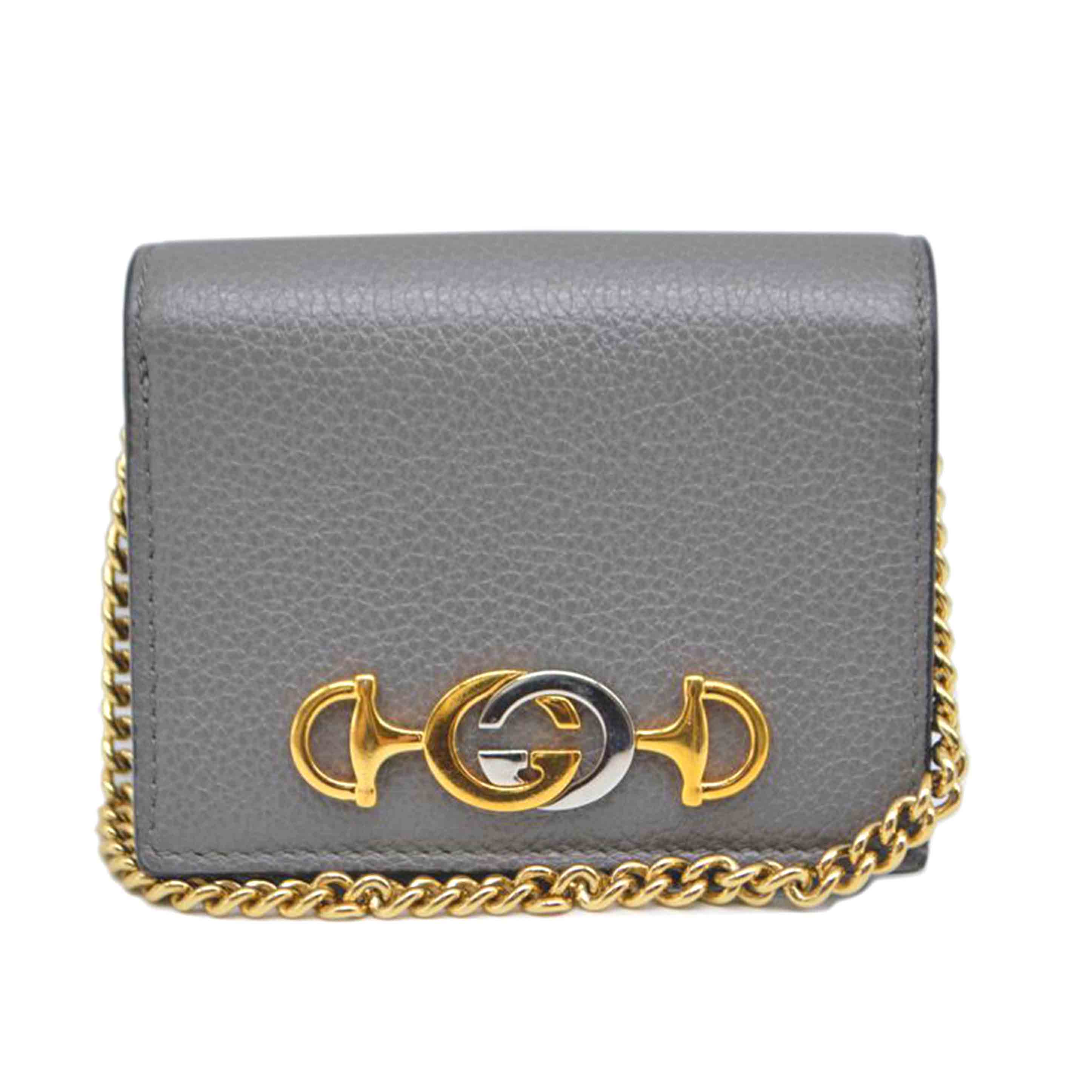 GUCCI グッチ/ズゥミコンパクトチェーンレザーウォレット/570660//206*/Bランク/89