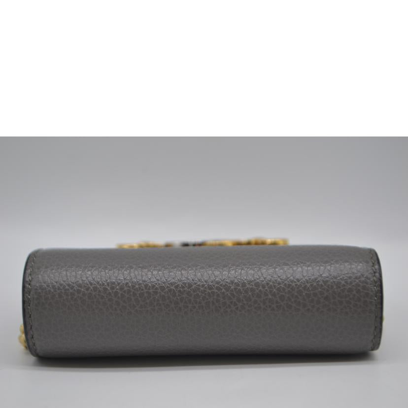 GUCCI グッチ/ズゥミコンパクトチェーンレザーウォレット/570660//206*/Bランク/89