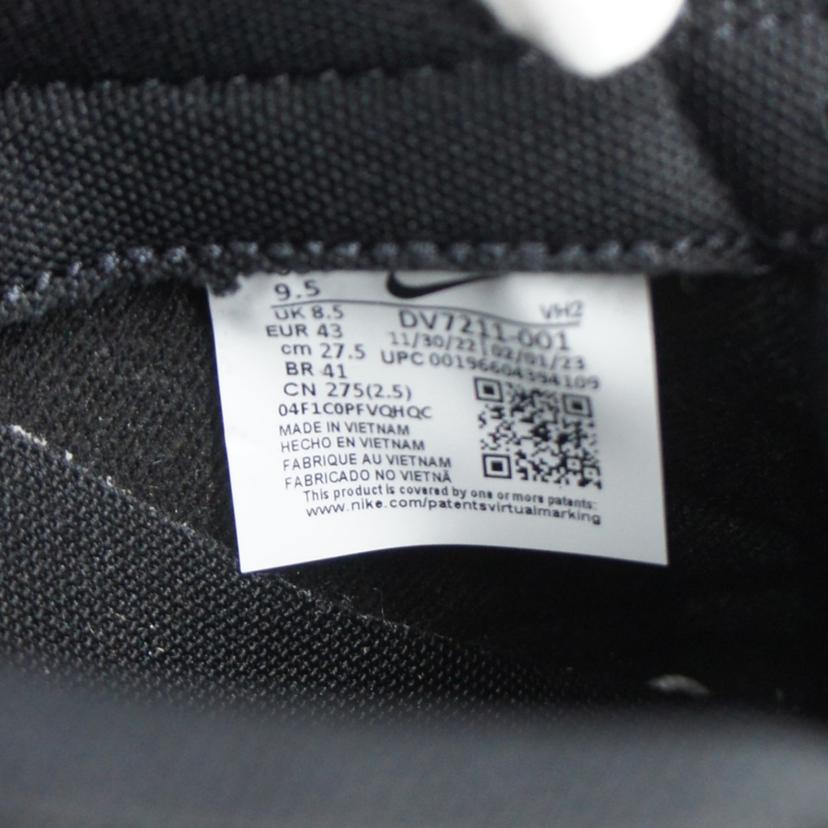 NIKE ナイキ/NIKE DUNK LOW RETRO PRM Black Canvas/DV7211-001//Sランク/05