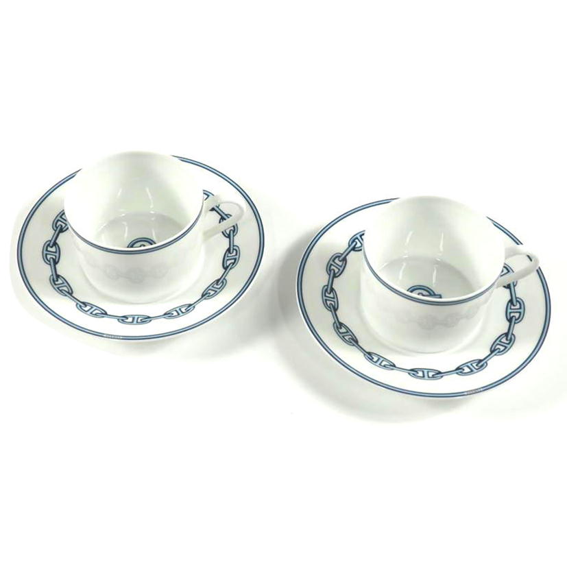 HERMES エルメス/ペアカップ&ソーサー/シェーヌダンクル//SAランク/79