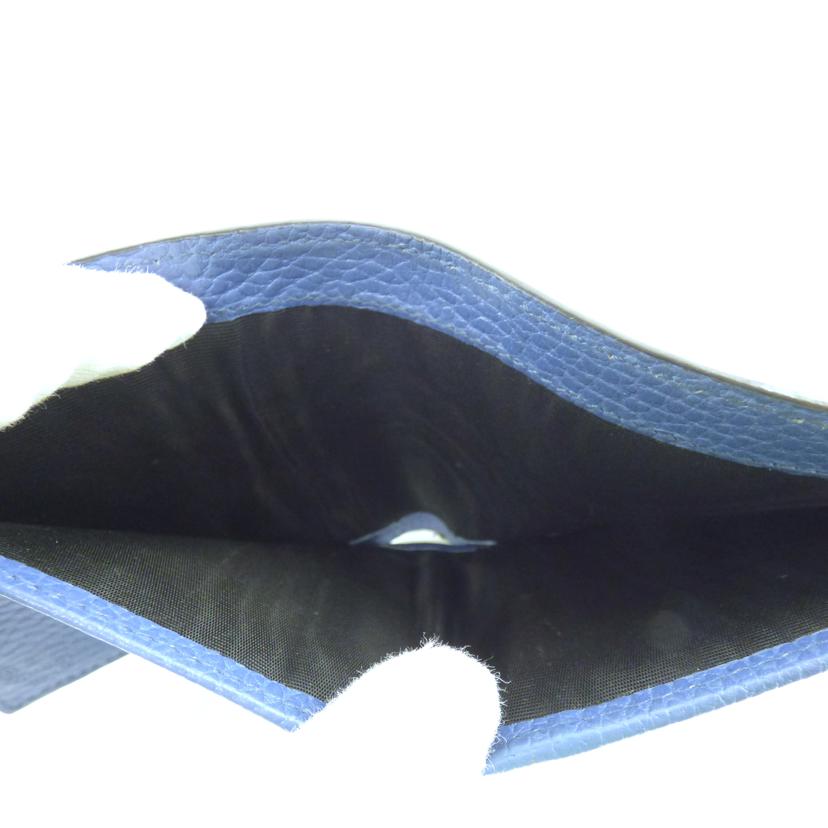 GUCCI グッチ/インターロッキング/二つ折り財布/ブラック/ブルー/510466//ABランク/64