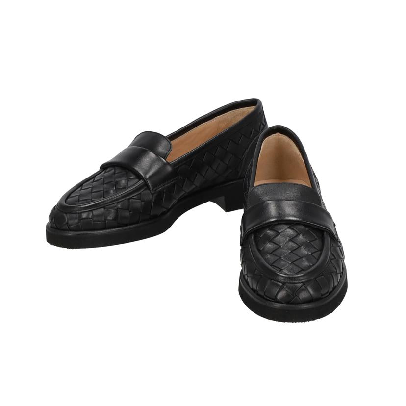 LUCA GROSSI ルカグロッシ/編み込みレザーローファー/ブラック//Aランク/18