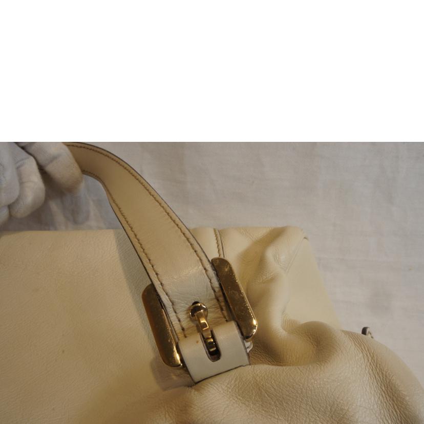 GUCCI グッチ/インターロッキングGレザーミニボストンホワイト/170009//001***/Aランク/92