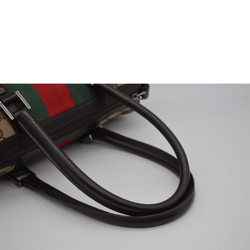 GUCCI グッチ/GGキャンバスシェリーラインレザーハンド/30458//213***/Aランク/89