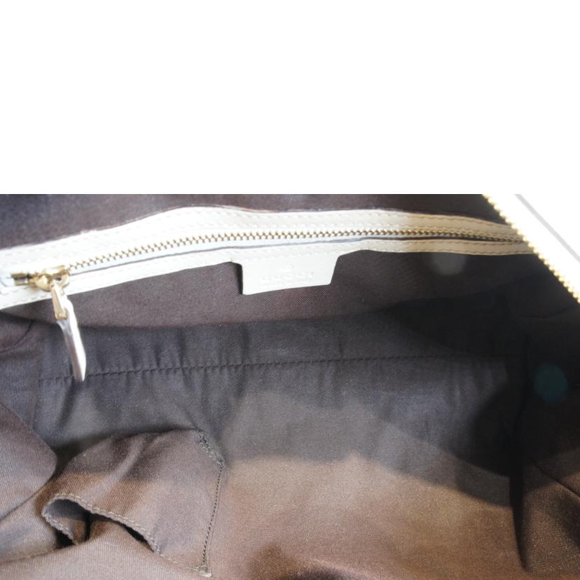 GUCCI グッチ/インターロッキングGレザーミニボストンホワイト/170009//001***/Aランク/92