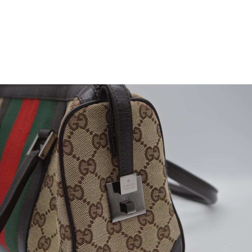 GUCCI グッチ/GGキャンバスシェリーラインレザーハンド/30458//213***/Aランク/89