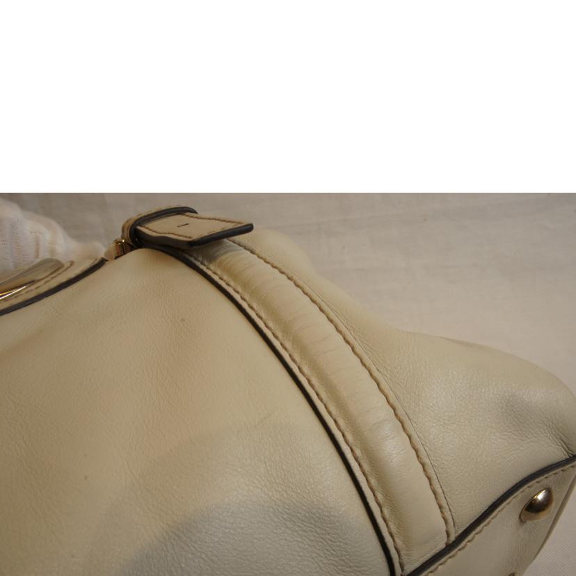 GUCCI グッチ/インターロッキングGレザーミニボストンホワイト/170009//001***/Aランク/92