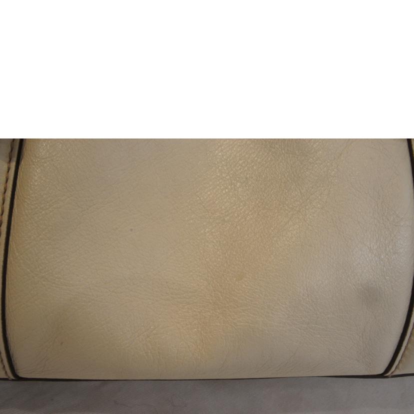 GUCCI グッチ/インターロッキングGレザーミニボストンホワイト/170009//001***/Aランク/92