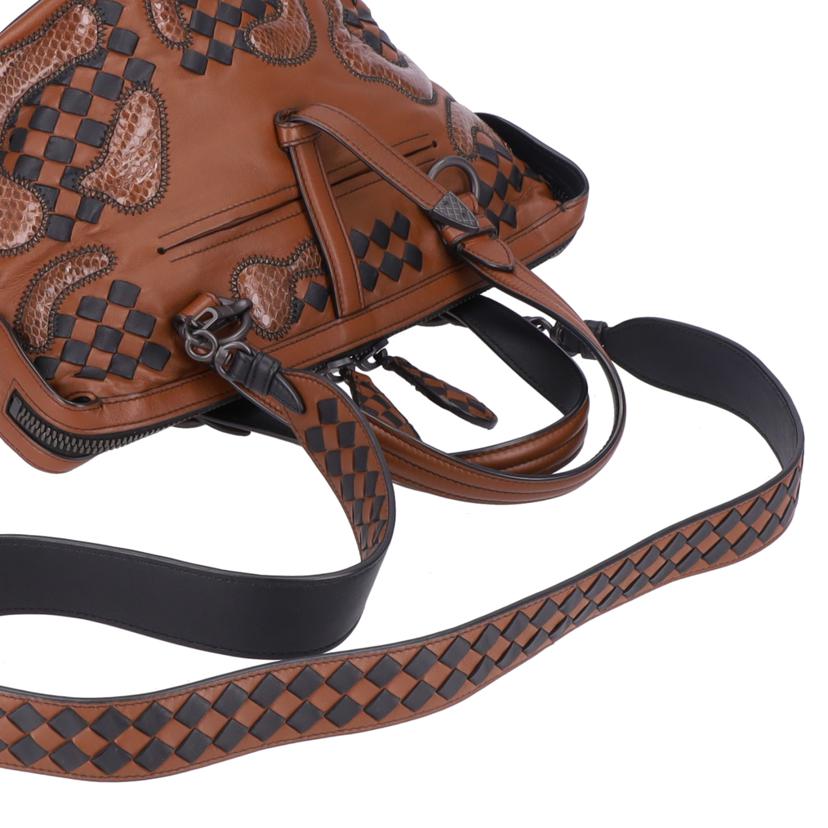 BOTTEGA VENETA ボッテガヴェネタ/イントレチャート×パイソン2wayバッグ//B07*******/ABランク/77