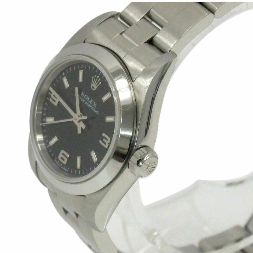 ROLEX ロレックス/オイスターパーペチュアル/黒文字盤/76080//Y62****/Aランク/77