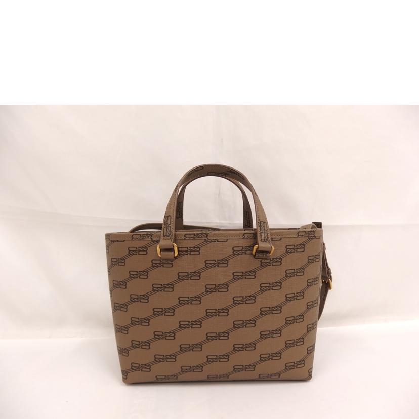 BALENCIAGA バレンシアガ/ BBモノグラム/2Wayトート/ベージュ//Aランク/82