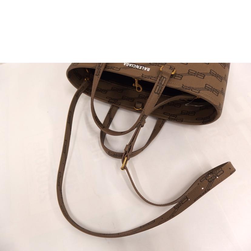 BALENCIAGA バレンシアガ/ BBモノグラム/2Wayトート/ベージュ//Aランク/82