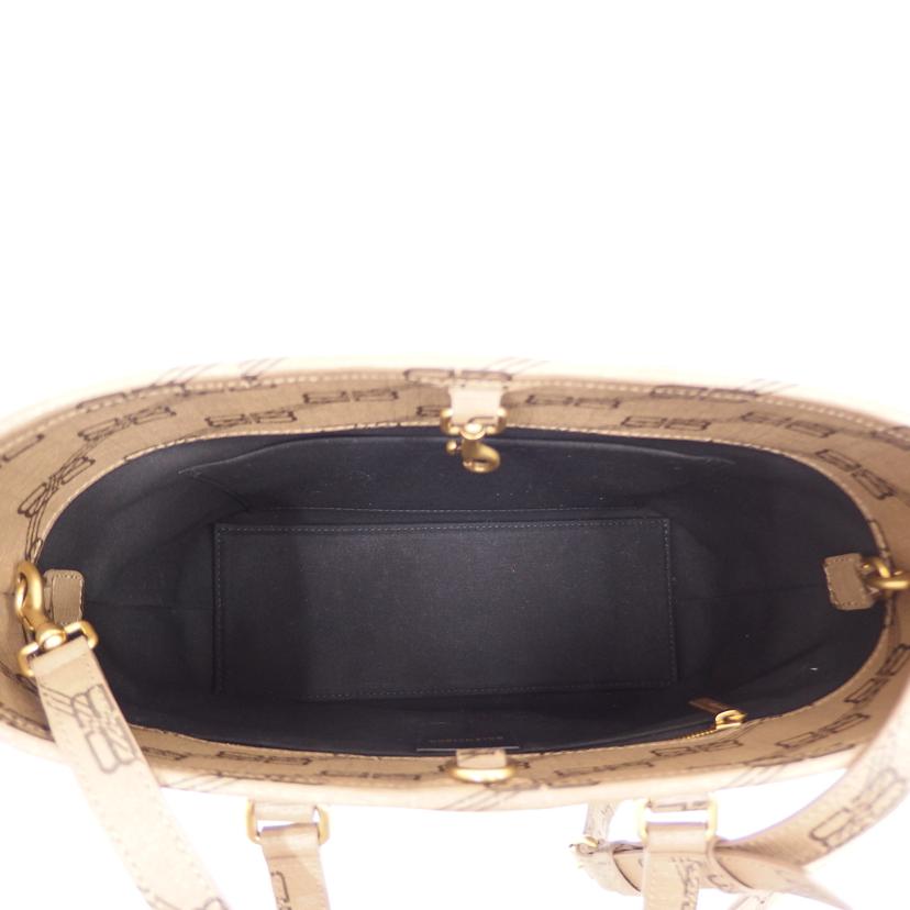 BALENCIAGA バレンシアガ/ BBモノグラム/2Wayトート/ベージュ//Aランク/82