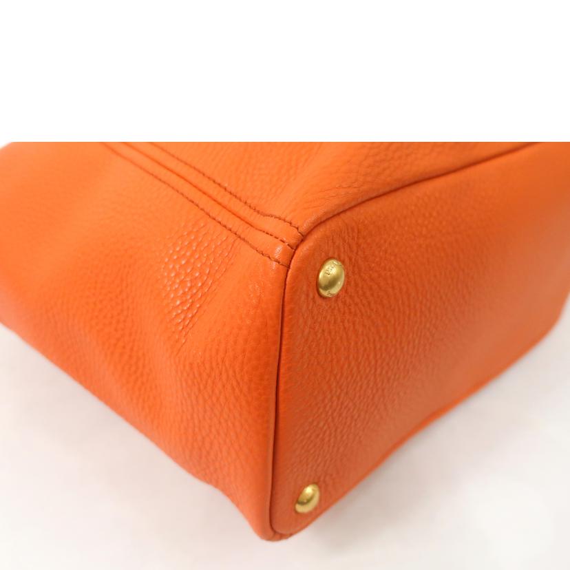 PRADA プラダ/レザー トートバッグ オレンジ/BR4970//Aランク/65