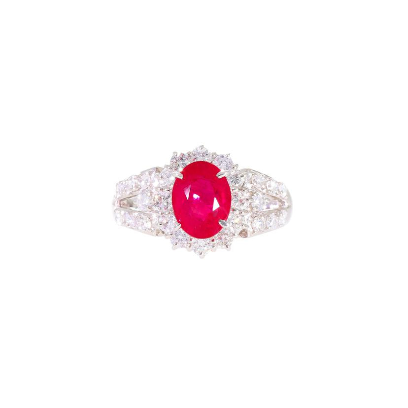 / ◎Pt900ルビーダイヤリング2.28/D0.78ct//Aランク/59