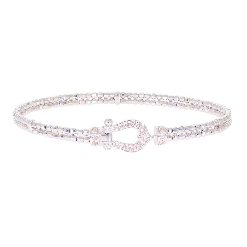 /◎K18WGダイヤブレスレット0.25ct//Aランク/59