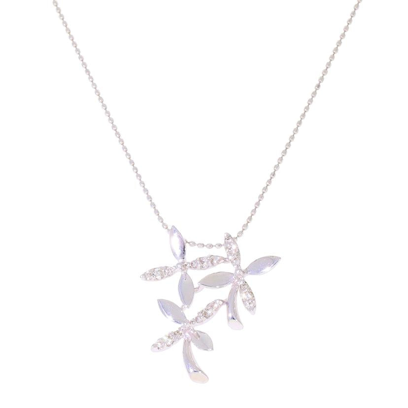 / K18WGダイヤネックレス0.22ct //Aランク/71