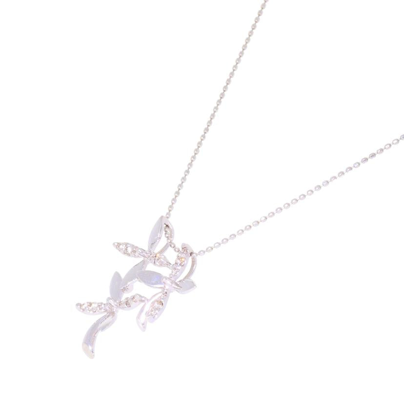 / K18WGダイヤネックレス0.22ct //Aランク/71