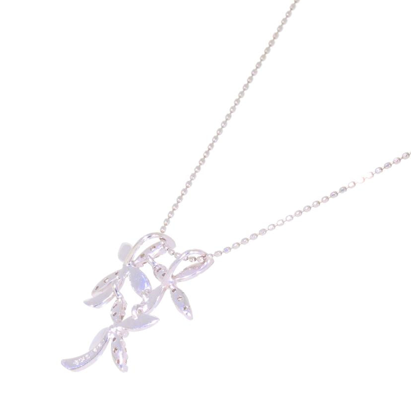 / K18WGダイヤネックレス0.22ct //Aランク/71