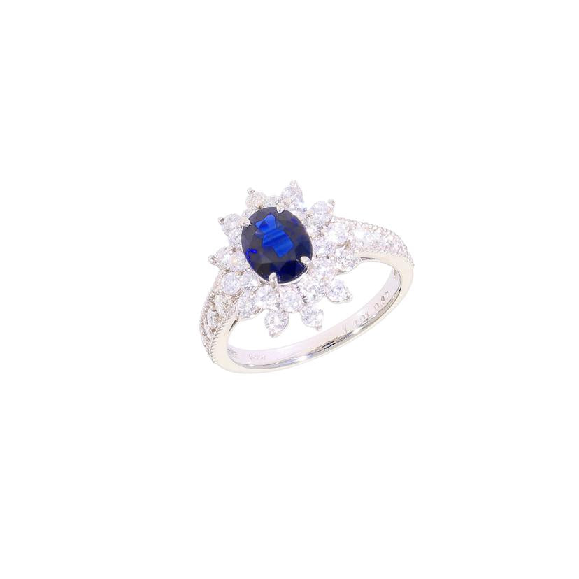 /◎ Pt950サファイアダイヤリング1.421/D0.87ct //ABランク/59