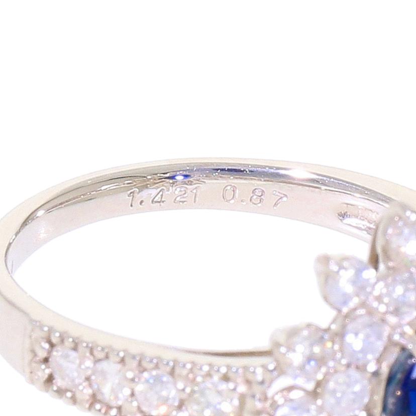 /◎ Pt950サファイアダイヤリング1.421/D0.87ct //ABランク/59