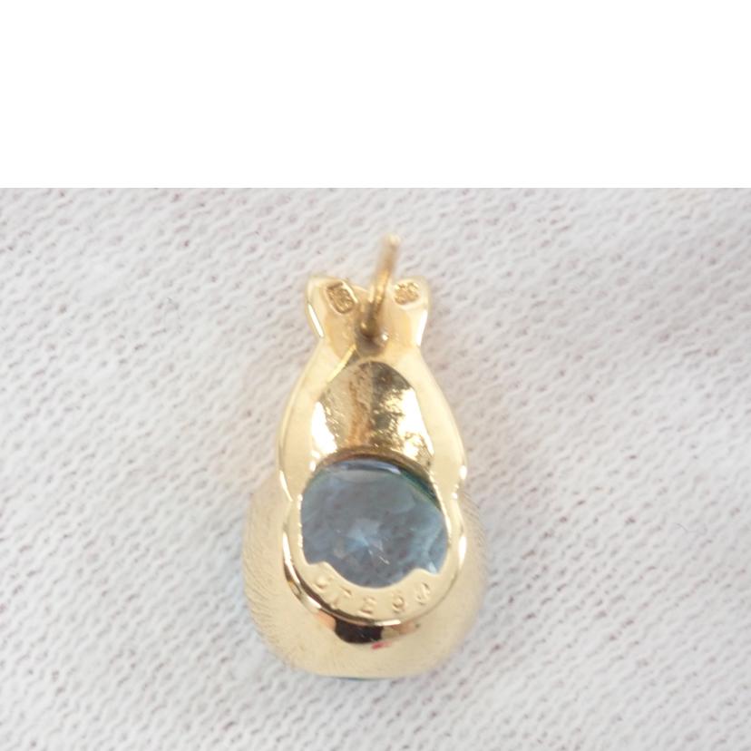 k18ブルトパ/K18Bトパーズピアス/2,0g//ABランク/62