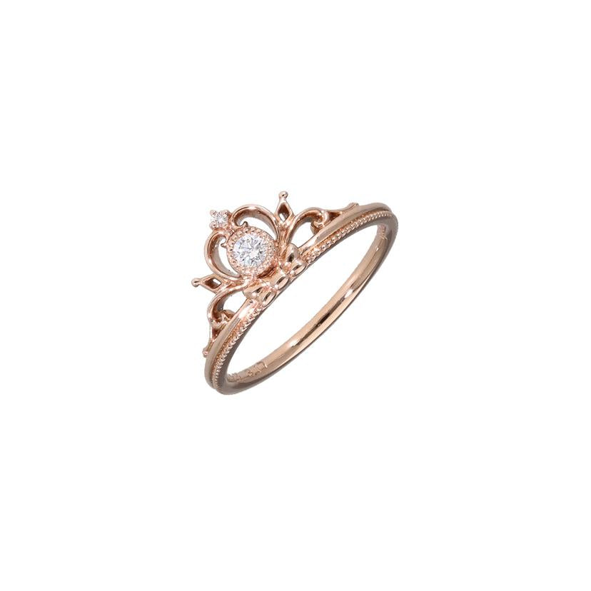 サンリオK18ダイヤリング0.10/0.01ct KUROMI イニシャル入り//Aランク/64