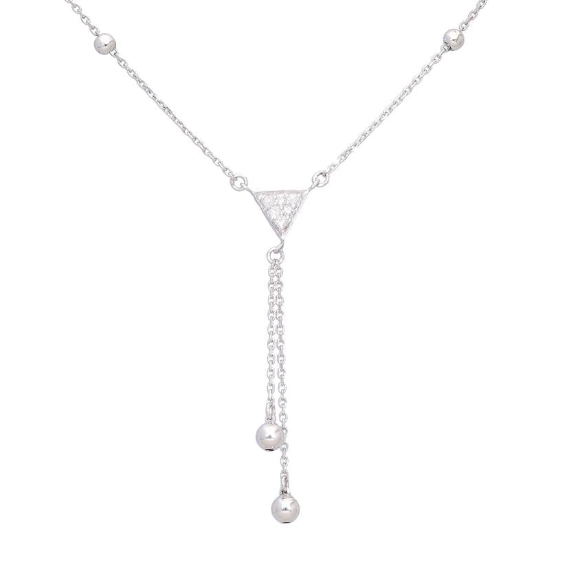 Pt850/900ダイヤネックレス0.12ct//Aランク/65