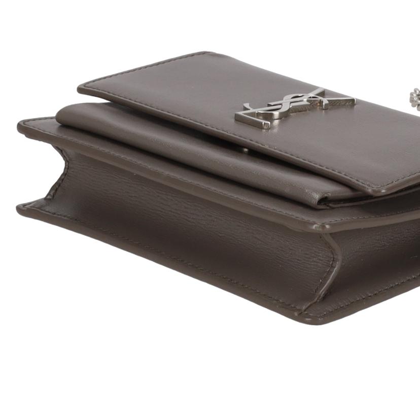 SAINT LAURENT サンローラン/サンセット/チェーンウォレット/グレー/452157//091*/Aランク/18