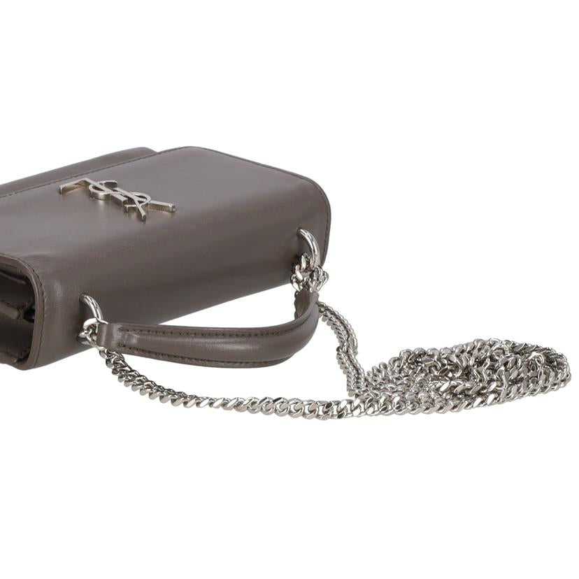 SAINT LAURENT サンローラン/サンセット/チェーンウォレット/グレー/452157//091*/Aランク/18