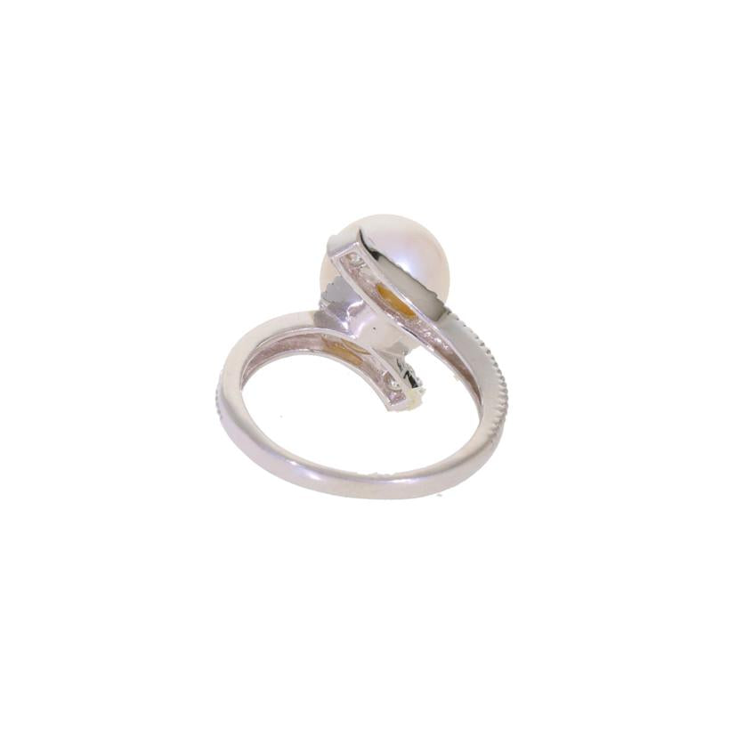 K18WGパールダイヤリング0.20ct//Aランク/69