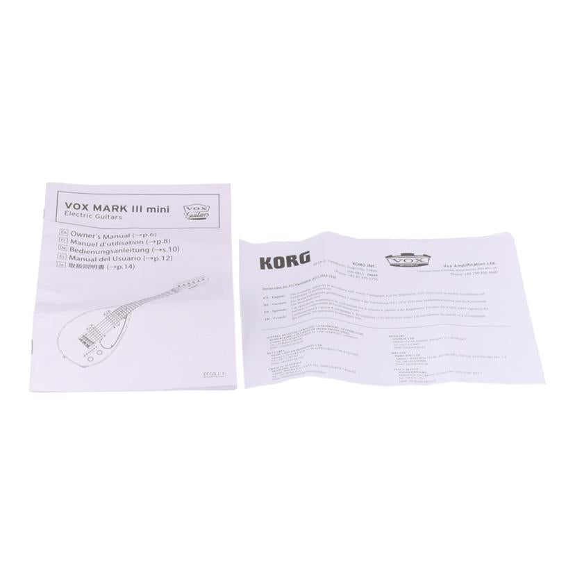 VOX ヴォックス/エレキギター/MK3 mini//206103/Cランク/62