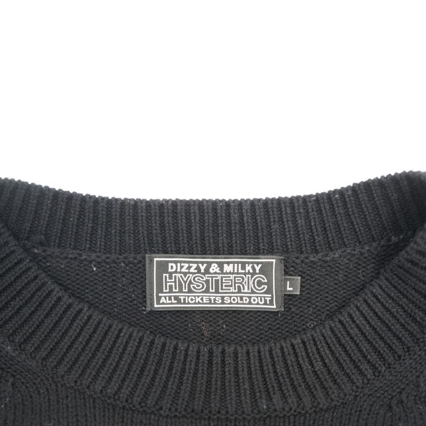 HYSTERIC GLAMOUR ヒステリックグラマー/HYSTERIC GLAMOUR フラワーガール ロゴニット BK//Bランク/78