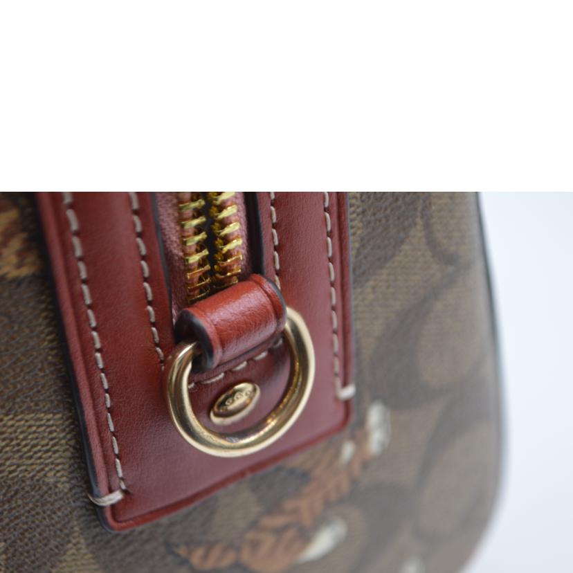 COACH コーチ/シグネチャーローアンキトゥンプリント2wayレザーハンド/CC425//F22**/Aランク/89